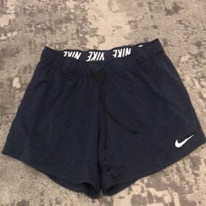 Nike Shorts with Logo Band Navy Blue Dri Fit